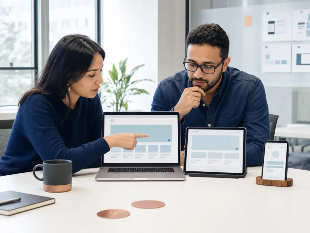 Profesionales administrando una plataforma de software como servicio